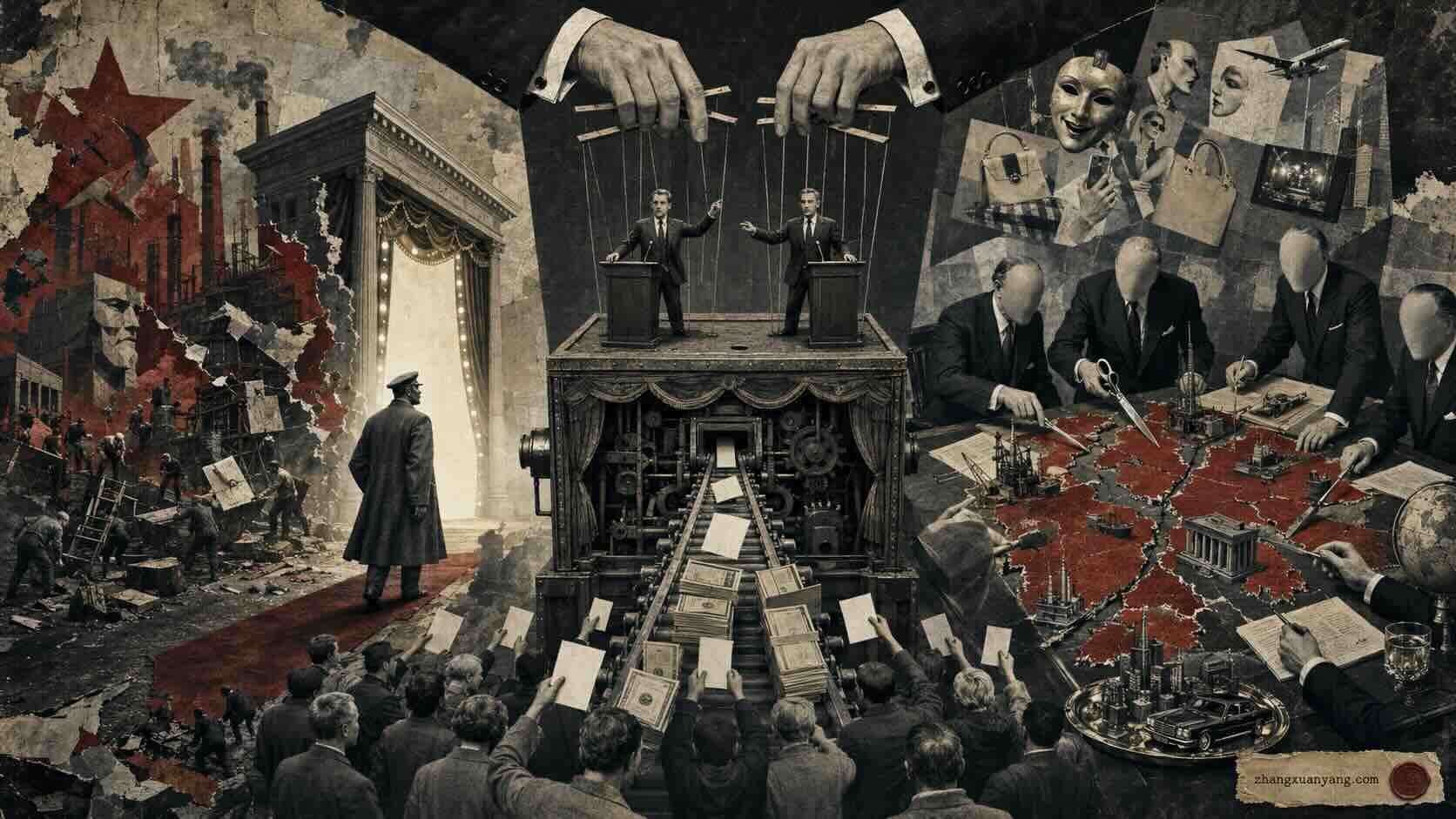 成功忽悠戈尔巴乔夫的西方民主，关起门来不过是一场资本分赃